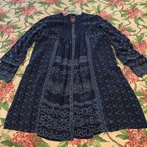 Johnny Was Asheena Dress/Tunic Blue Eyelet